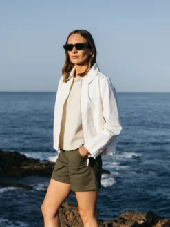 Women's Beau Canvas Zip Up Jacket