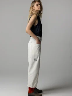 Women's Floral Marine Croft Workwear Barrel Trouser